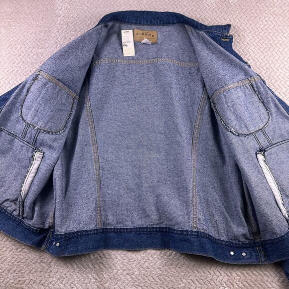 VTG Deadstock Men's Denim Riders Jean Jacket Stone Wash Size XXL Made in USA - Picture 10 of 16